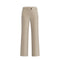Pantalone Dritto in Velluto a Coste Destino Bianco Sporco